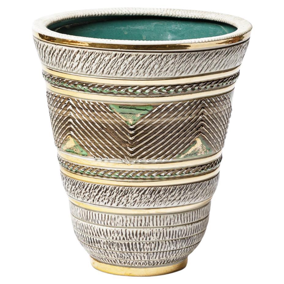 Vase en céramique de Lucien Brisdoux, vers 1960-1970