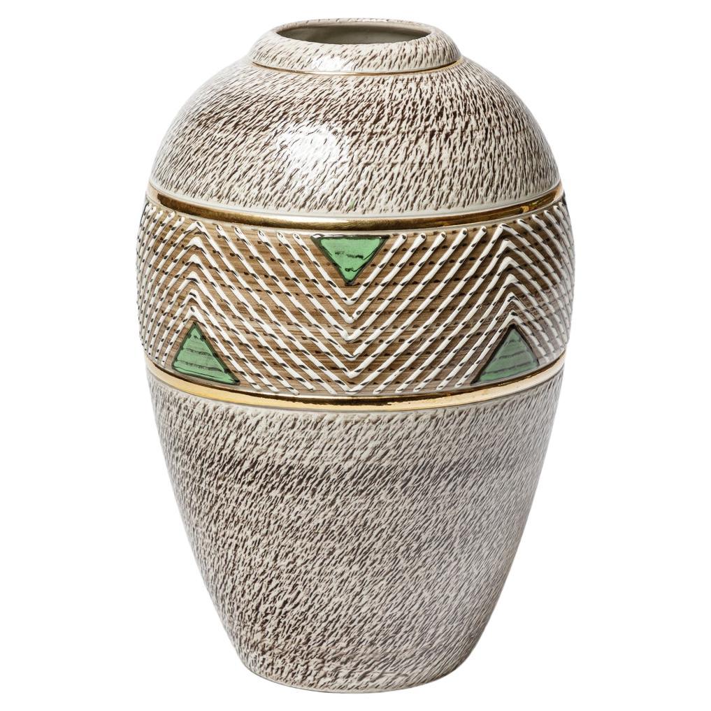 Vaso in ceramica di Lucien Brisdoux, circa 1960-1970