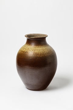 Ceramic Vase in the Style of Robert Deblander, circa 1980