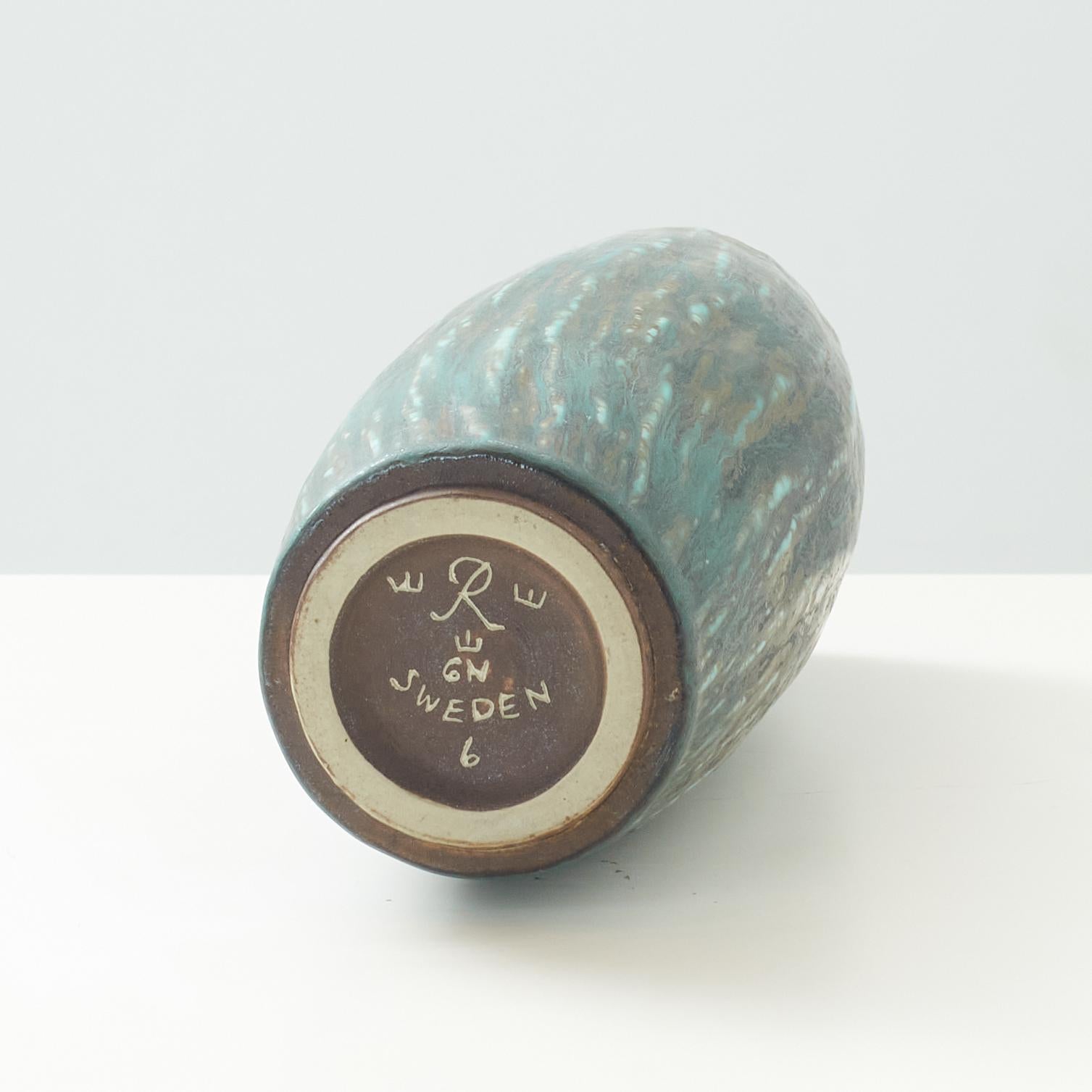 Modern A Ceramic Vase with a mottled glaze by Gunnar Nylund