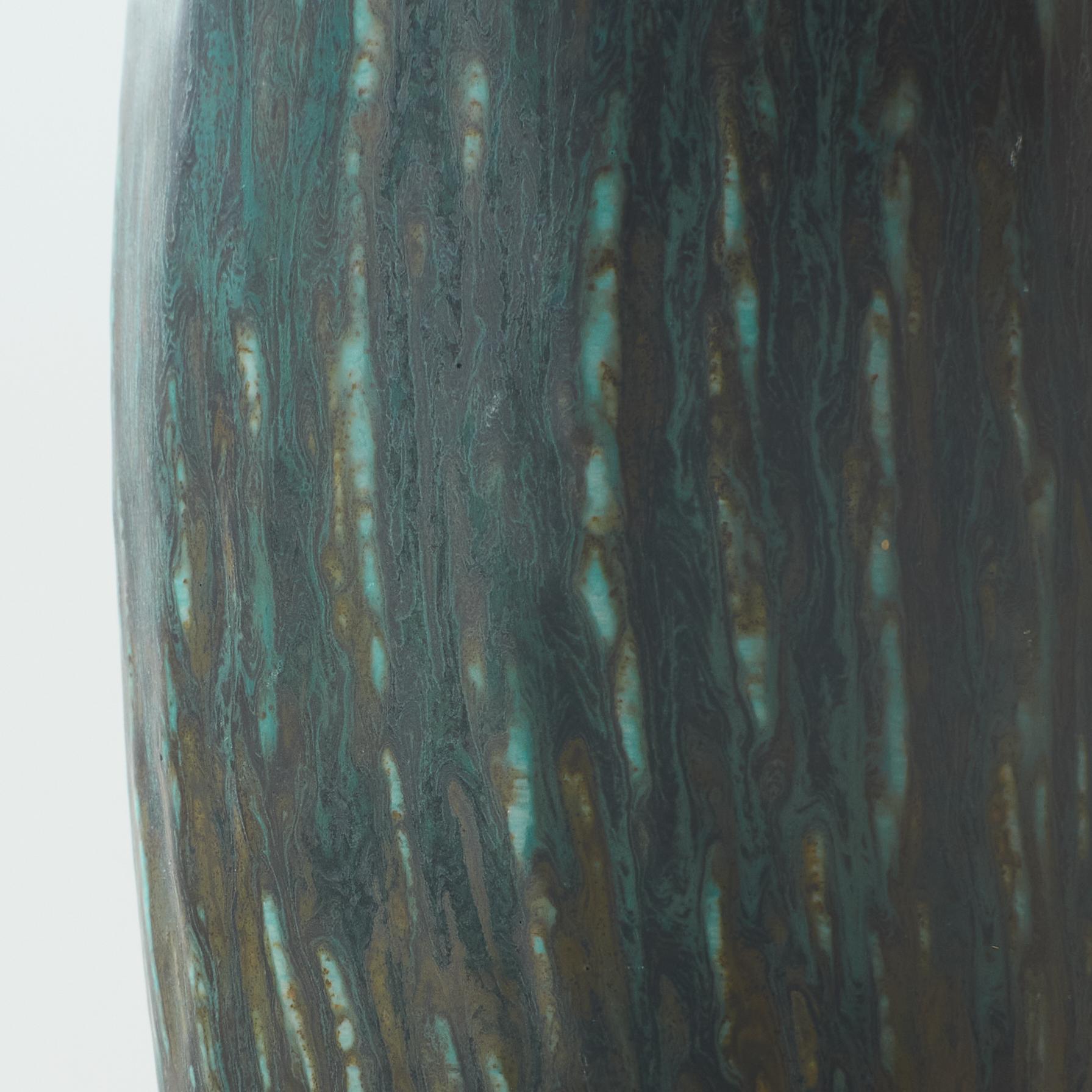 Swedish A Ceramic Vase with a mottled glaze by Gunnar Nylund