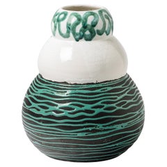 Ceramic Vase with Glaze Decoration Attributed to Sainte, Radegonde, circa 1960