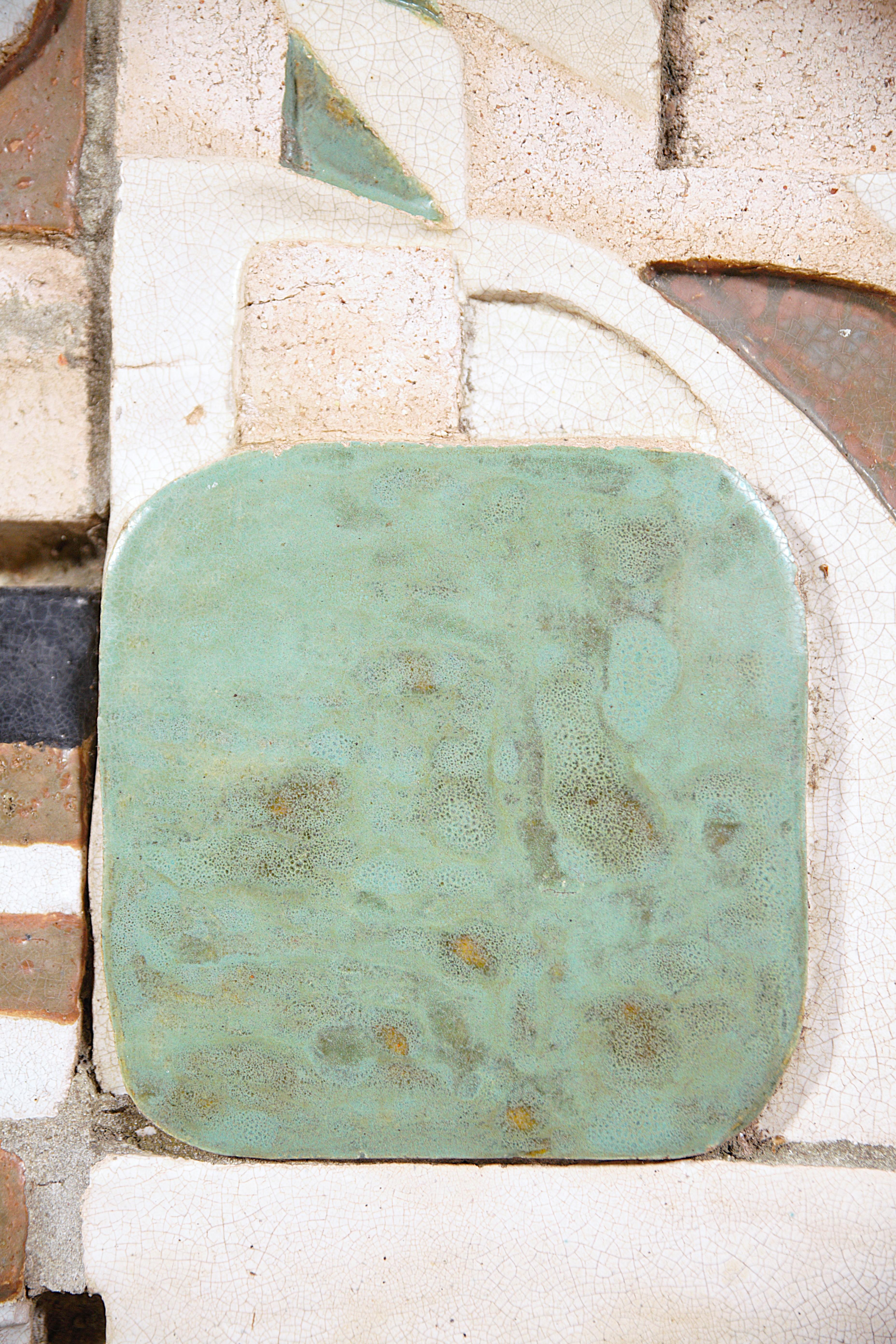 A Ceramic Wall Panel by A French Student for a Study Project Toulon France 1970s For Sale 7