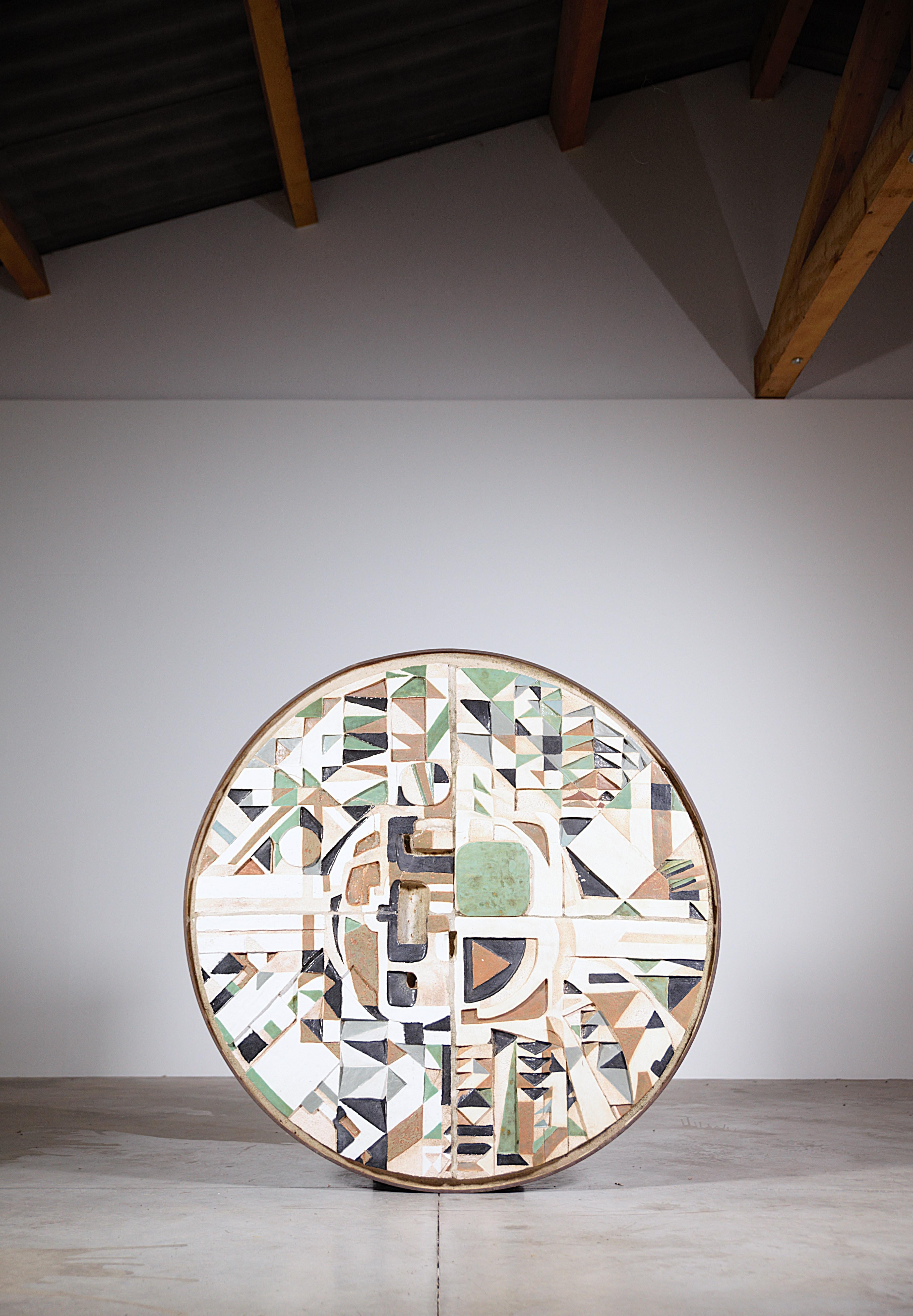 A Ceramic Wall Panel by A French Student for a Study Project Toulon France 1970s For Sale 11