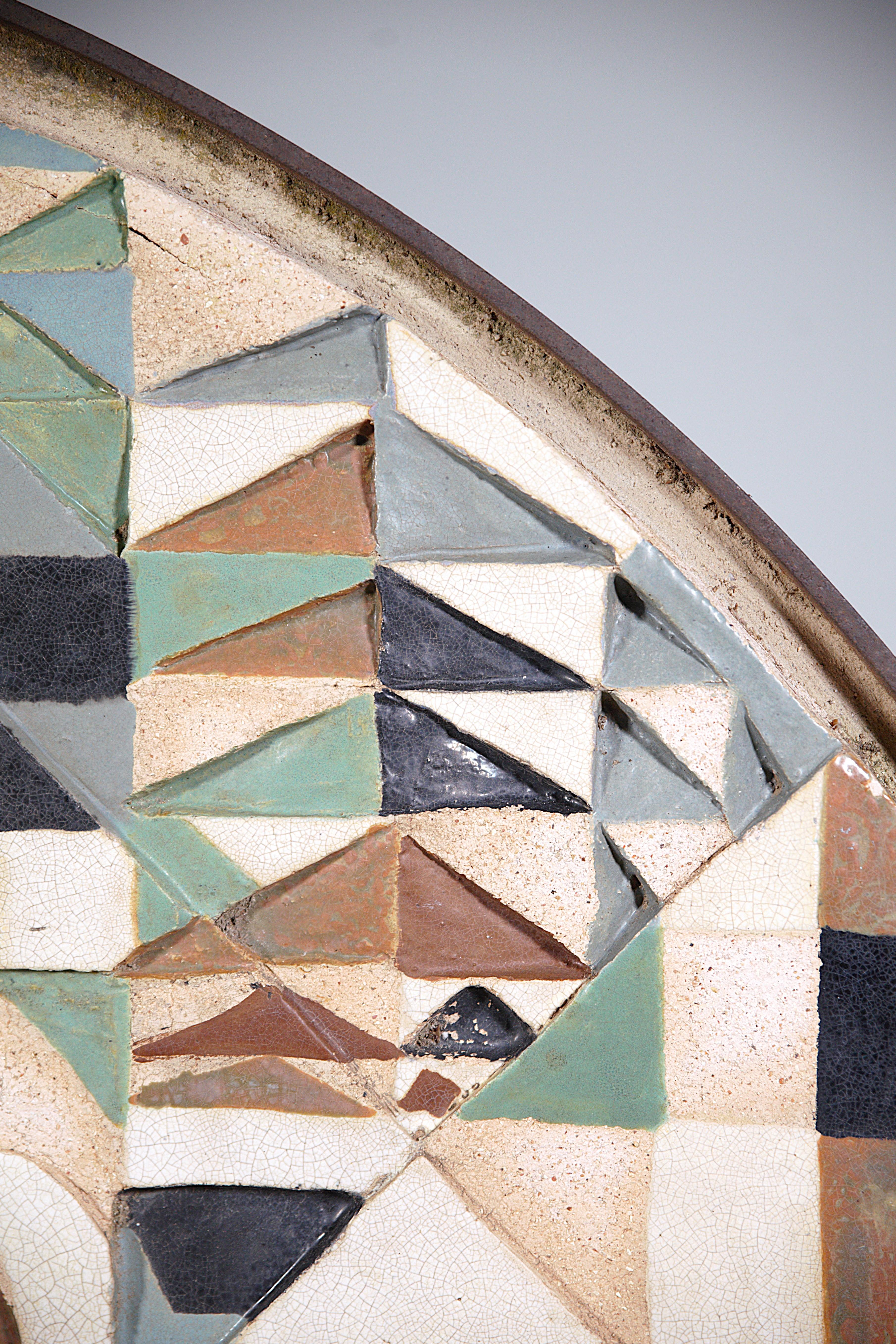 Metal A Ceramic Wall Panel by A French Student for a Study Project Toulon France 1970s For Sale