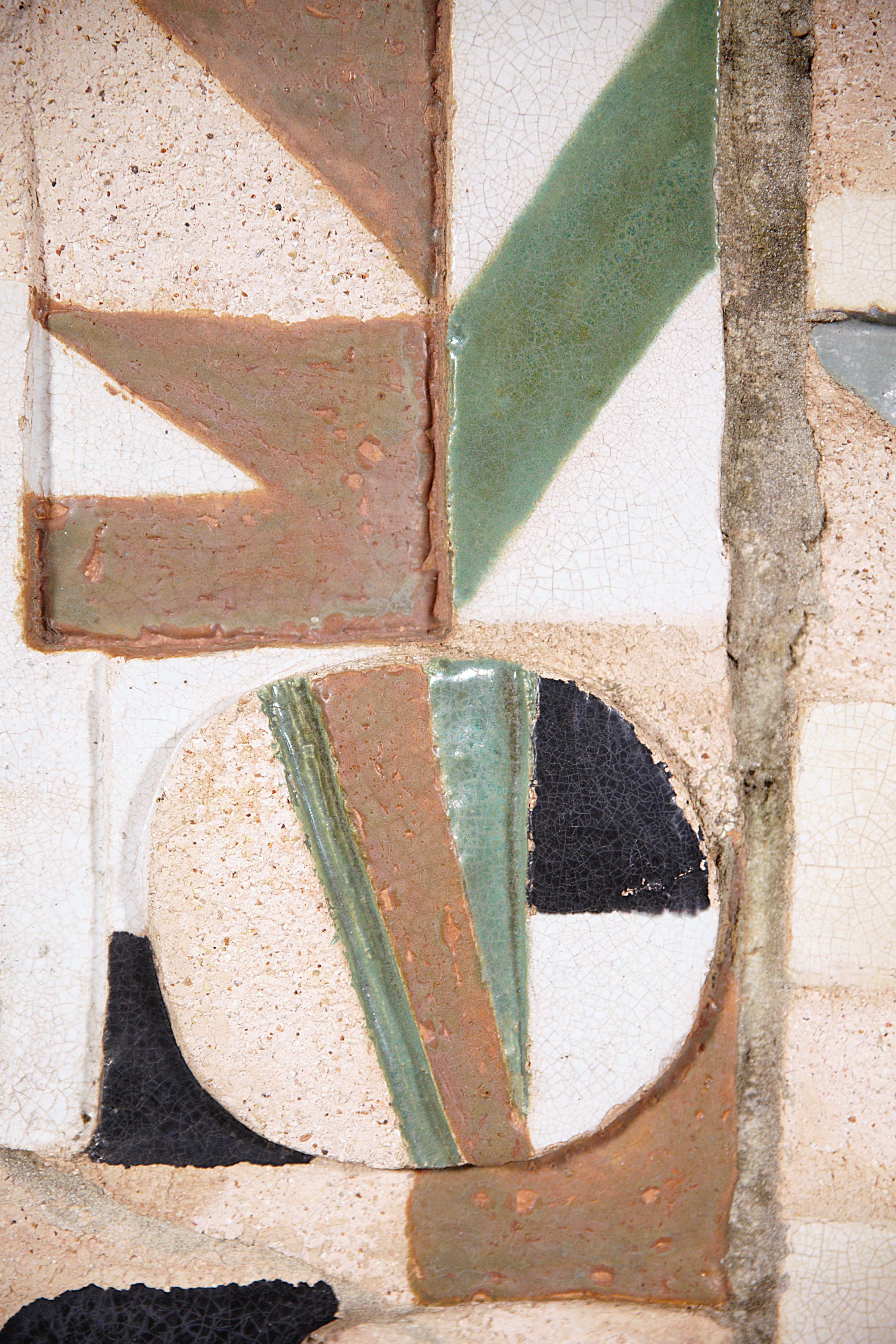 A Ceramic Wall Panel by A French Student for a Study Project Toulon France 1970s For Sale 2