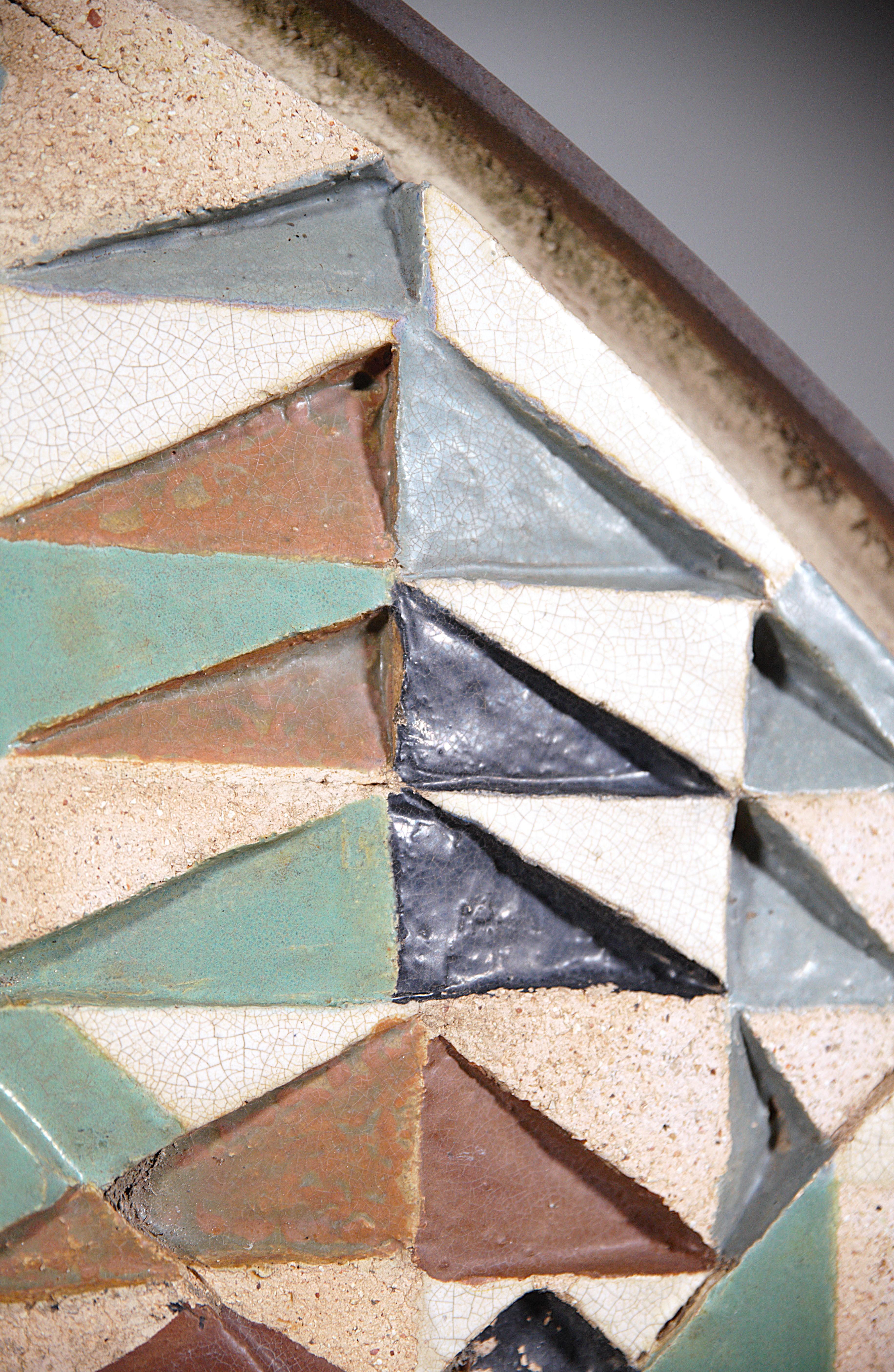 A Ceramic Wall Panel by A French Student for a Study Project Toulon France 1970s For Sale 3