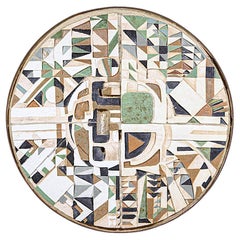 A Ceramic Wall Panel by A French Student for a Study Project Toulon France 1970s