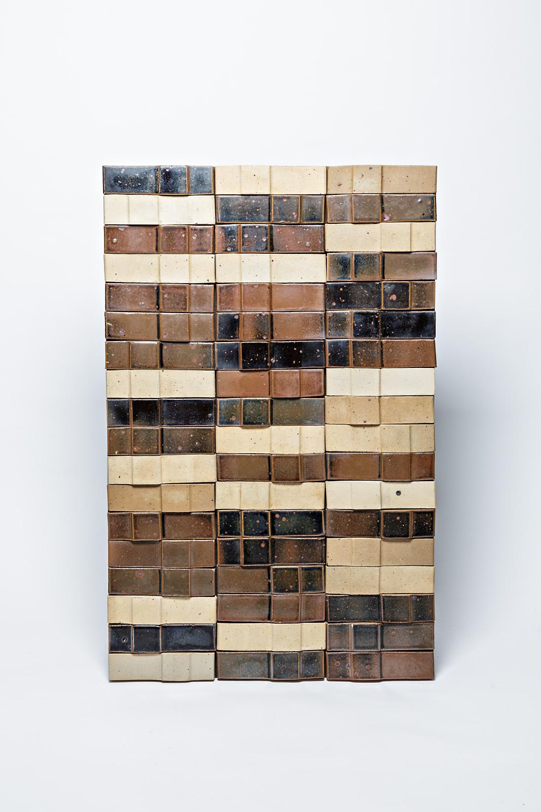 A ceramic wall panel by Pierre Digan, to La Borne, circa 1970-1975.
The base is in wood.
Very good original conditions.

 