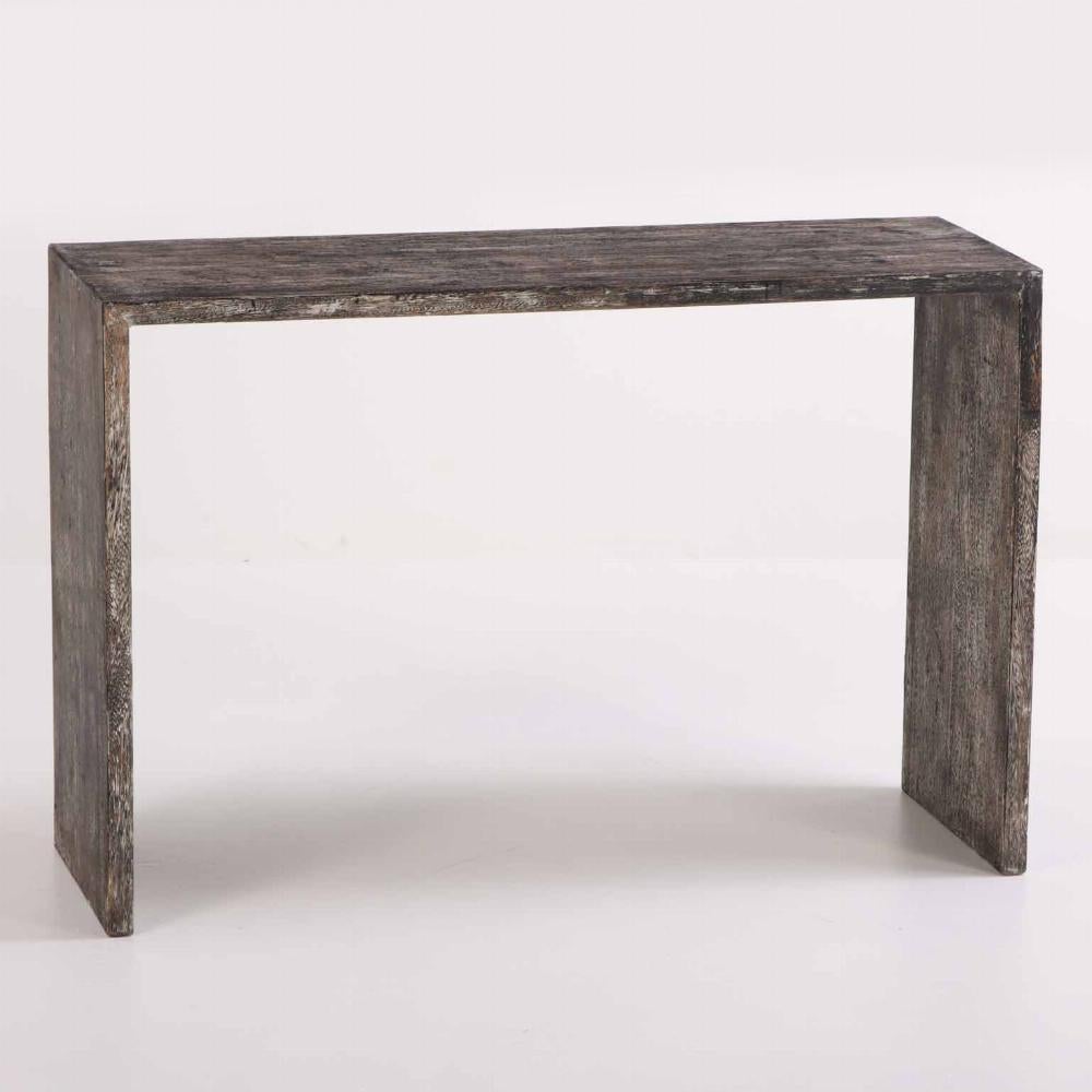 Consola de roble cerúleo a la manera de Jean-Michel Frank. Argentino en venta
