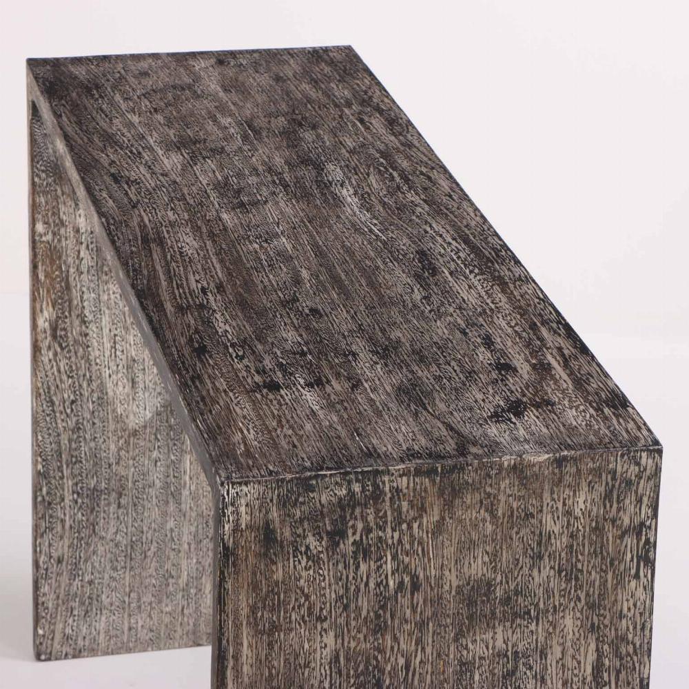 Consola de roble cerúleo a la manera de Jean-Michel Frank. en Bueno estado para la venta en Philadelphia, PA