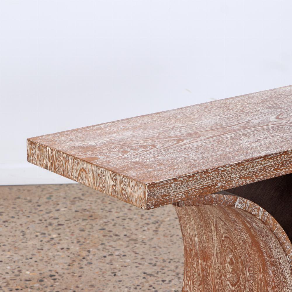 Mid-Century moderno Consolle in rovere cerato alla maniera di Karl Springer. in vendita