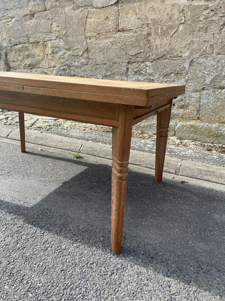 French Cerused Oak Dining Table