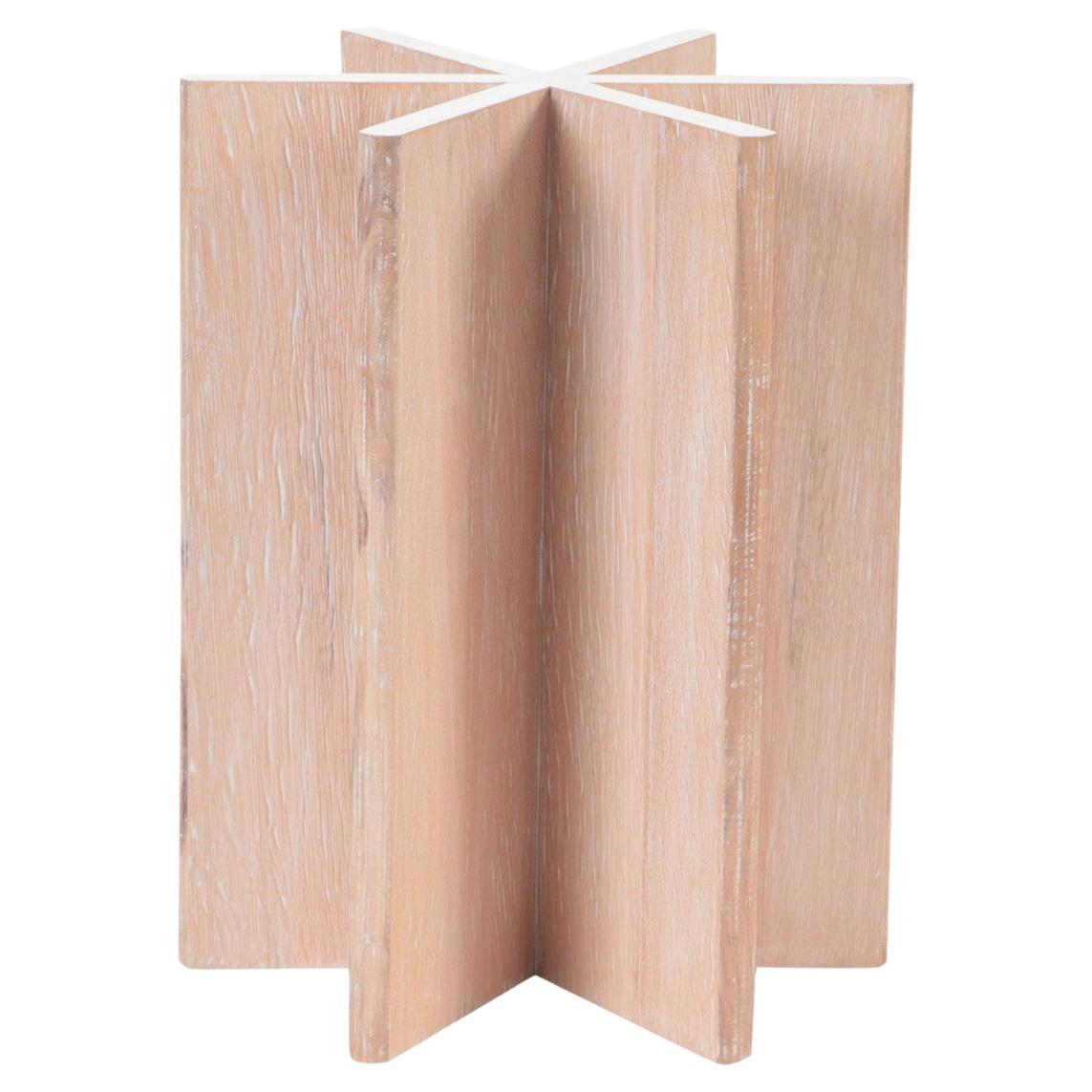 A Cerused Oak Table Base.