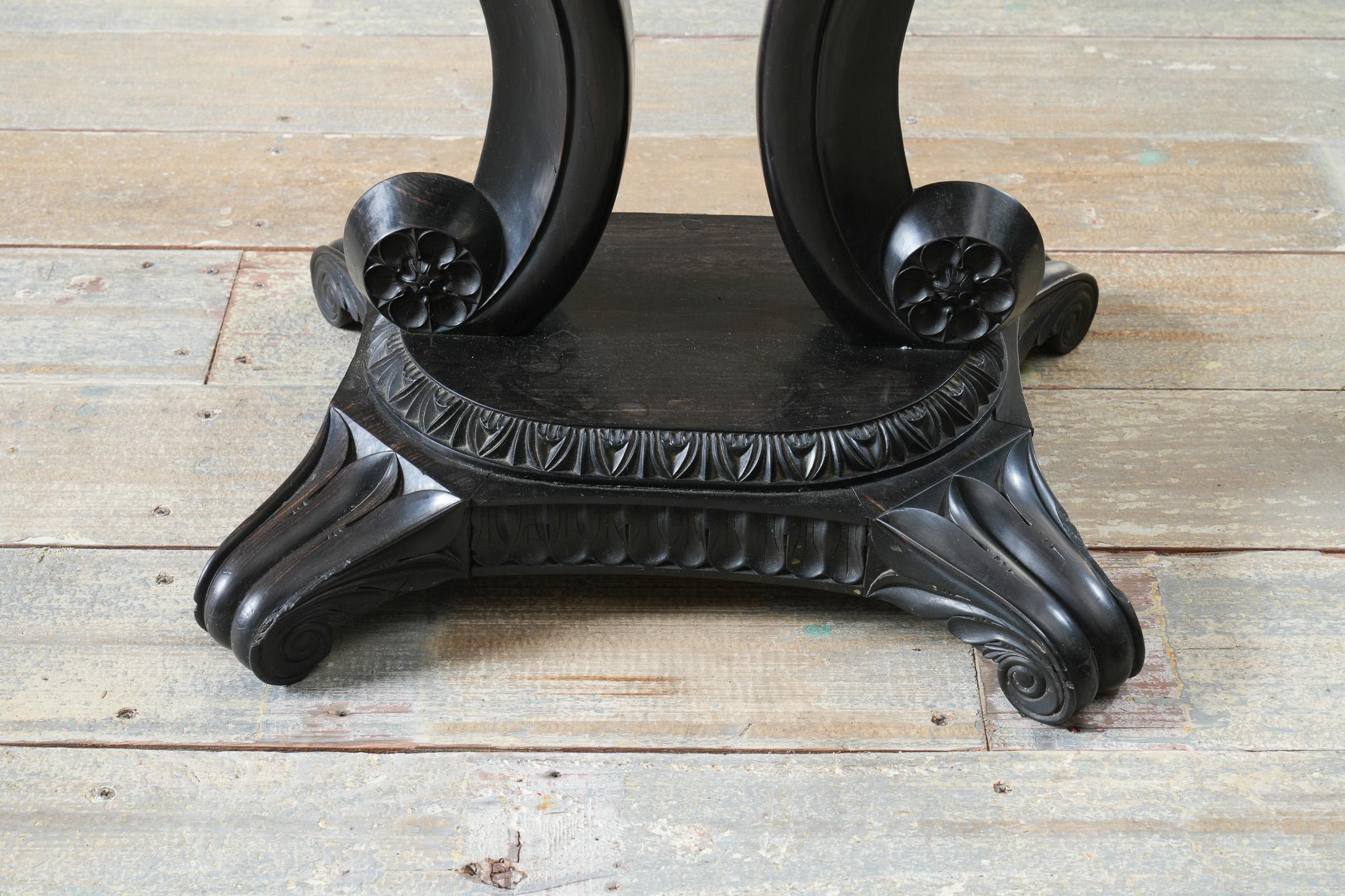 A Ceylonese Ebony & Specimen Wood Occasional Table For Sale 2