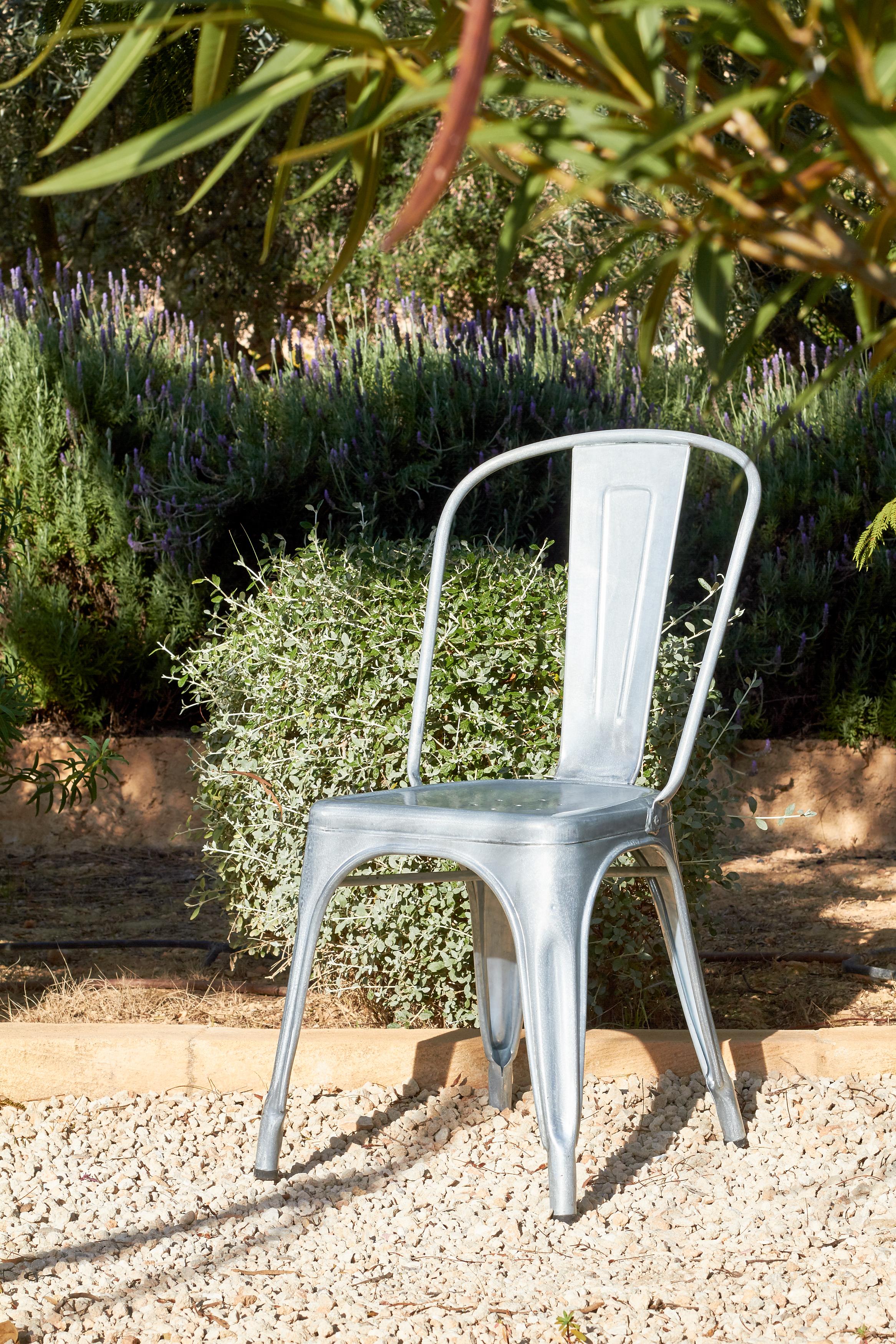 A-Chair in Galvanized Steel by Xavier Pauchard & Tolix In New Condition For Sale In Autun, FR