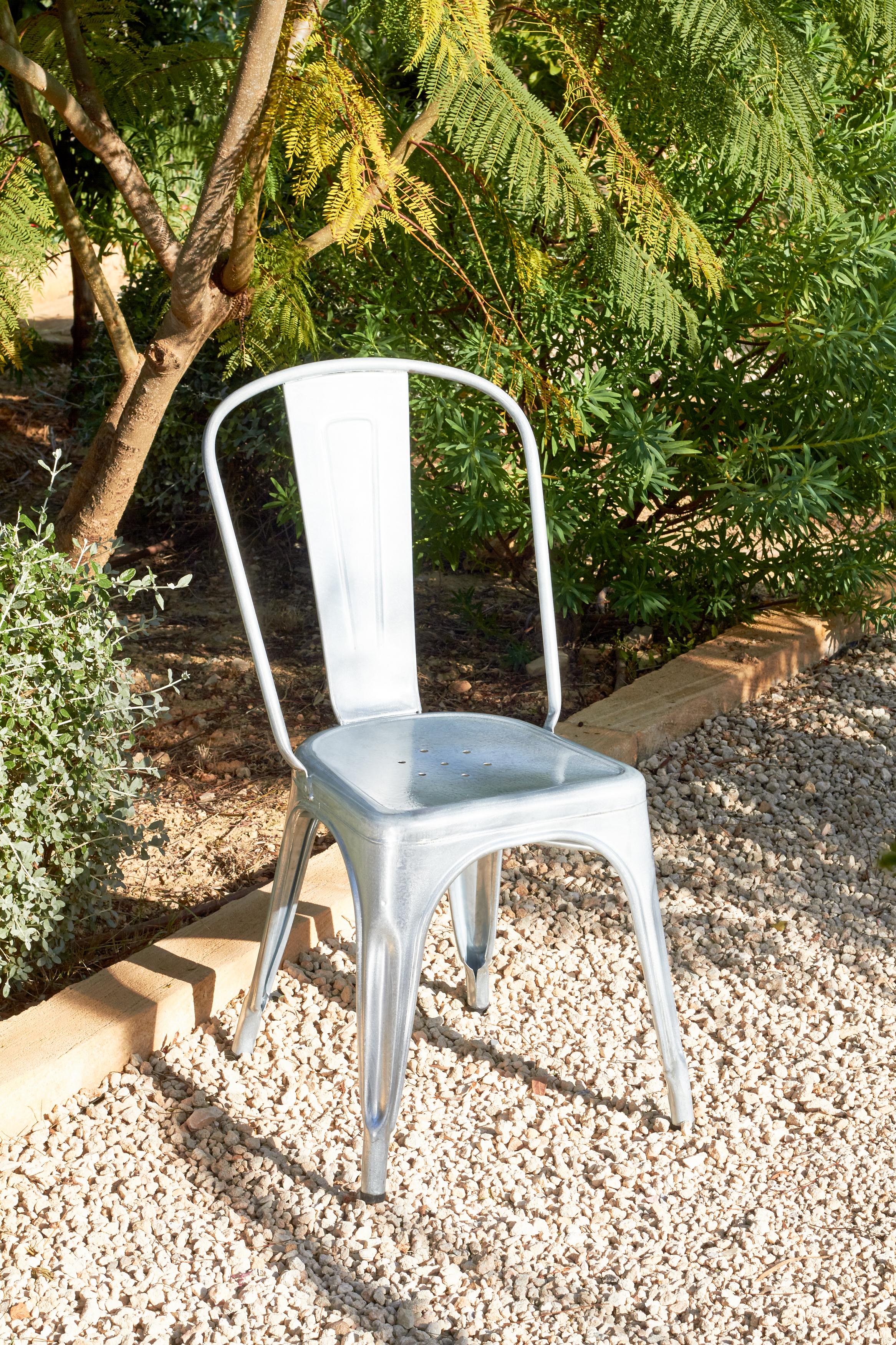 Contemporary A-Chair in Galvanized Steel by Xavier Pauchard & Tolix For Sale