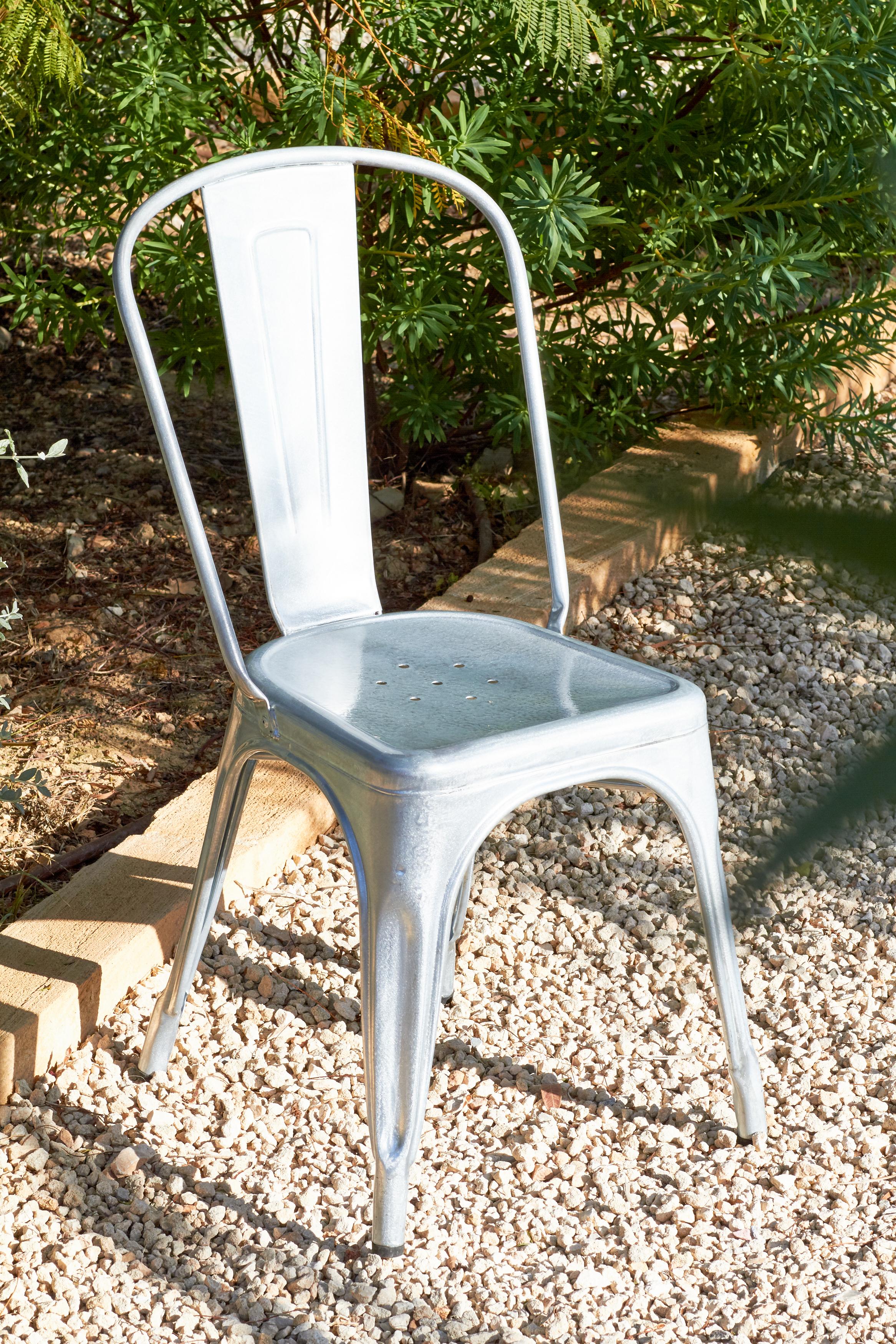 A-Chair in Galvanized Steel by Xavier Pauchard & Tolix For Sale 1