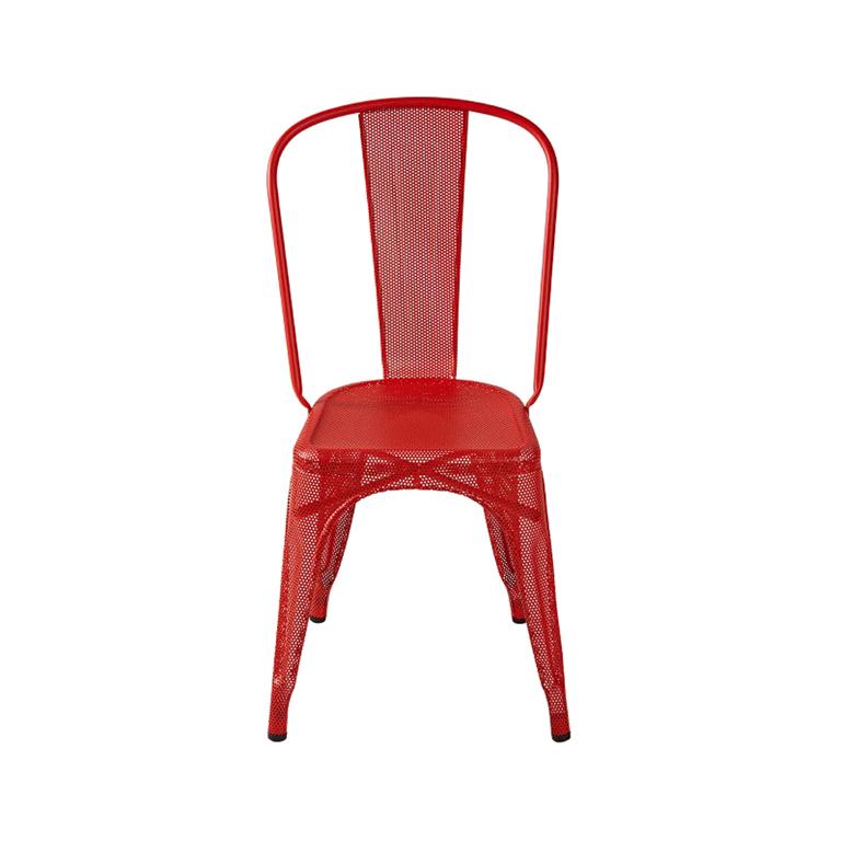 A-Chair Perforated Outdoor - in Chilli Pepper by Xavier Pauchard and Tolix, US For Sale