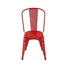 A-Chair Perforated Outdoor - in Chilli Pepper by Xavier Pauchard and Tolix, US