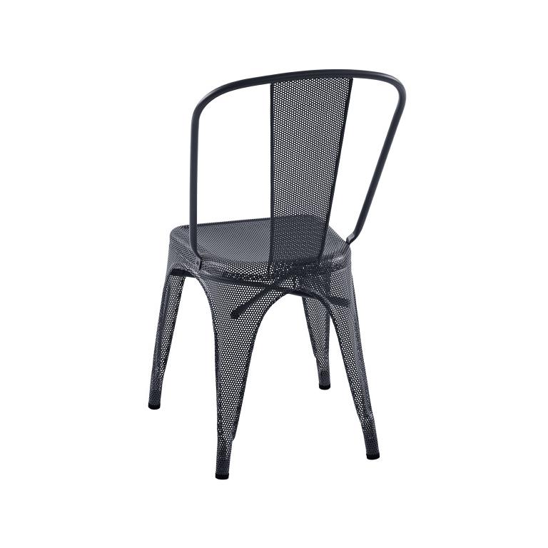 Modern A-Chair Perforated Outdoor in Graphite by Xavier Pauchard & Tolix, US For Sale