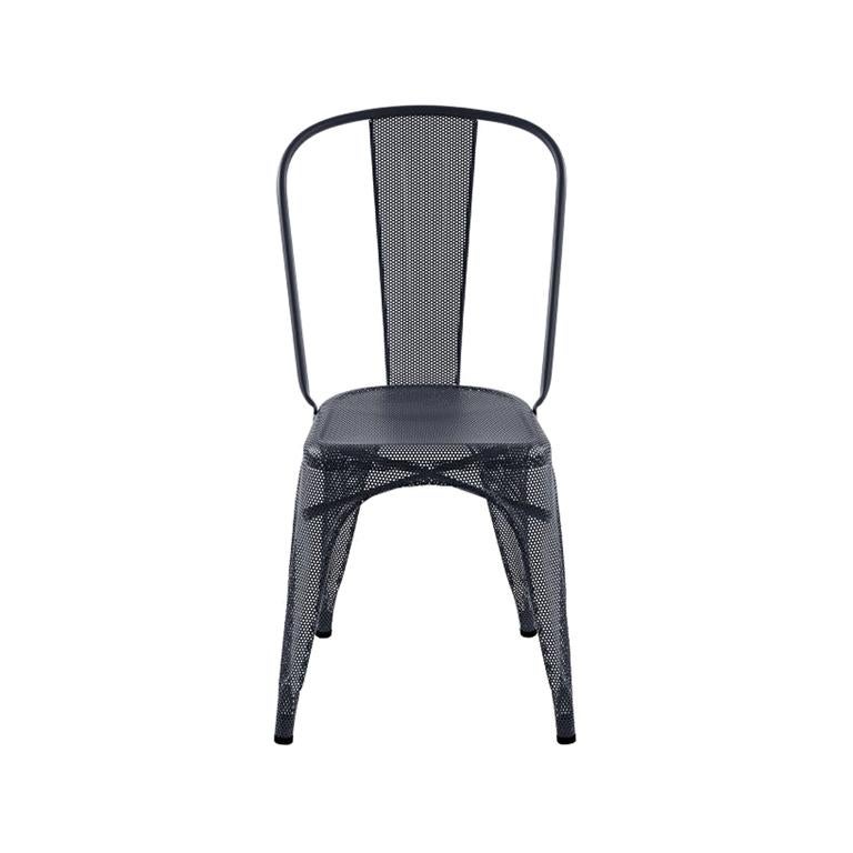 A-Chair Perforated Outdoor in Graphite by Xavier Pauchard & Tolix, US For Sale