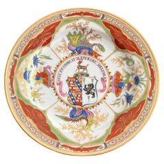 Assiette « dragon in Compartments » de Chamberlain Worcester, vers 1796