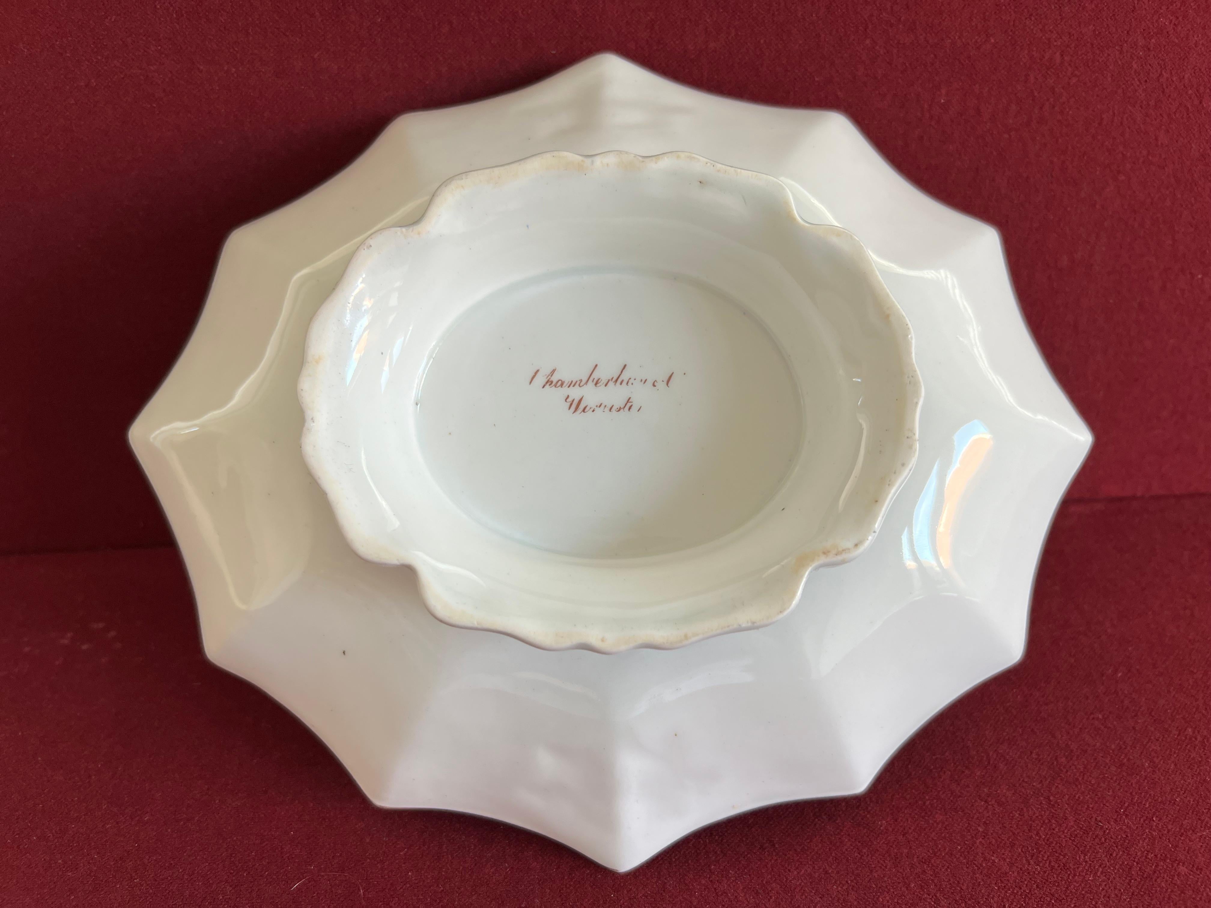 XIXe siècle Panier en porcelaine Chamberlain Worcester C.1840-45 en vente