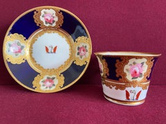 A Chamberlain Worcester Sir John Hullock Breakfast Cup & Saucer