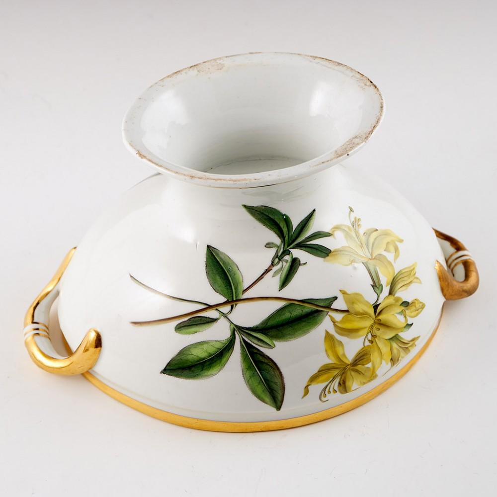 A Chamberlains Worcester Porcelain'Botanical' Sauce Tureen & Cover, circa 1805 For Sale 1