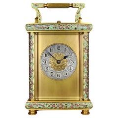 Used A Champlevé Repeating Carriage Clock be E.Maurice & Cie Paris