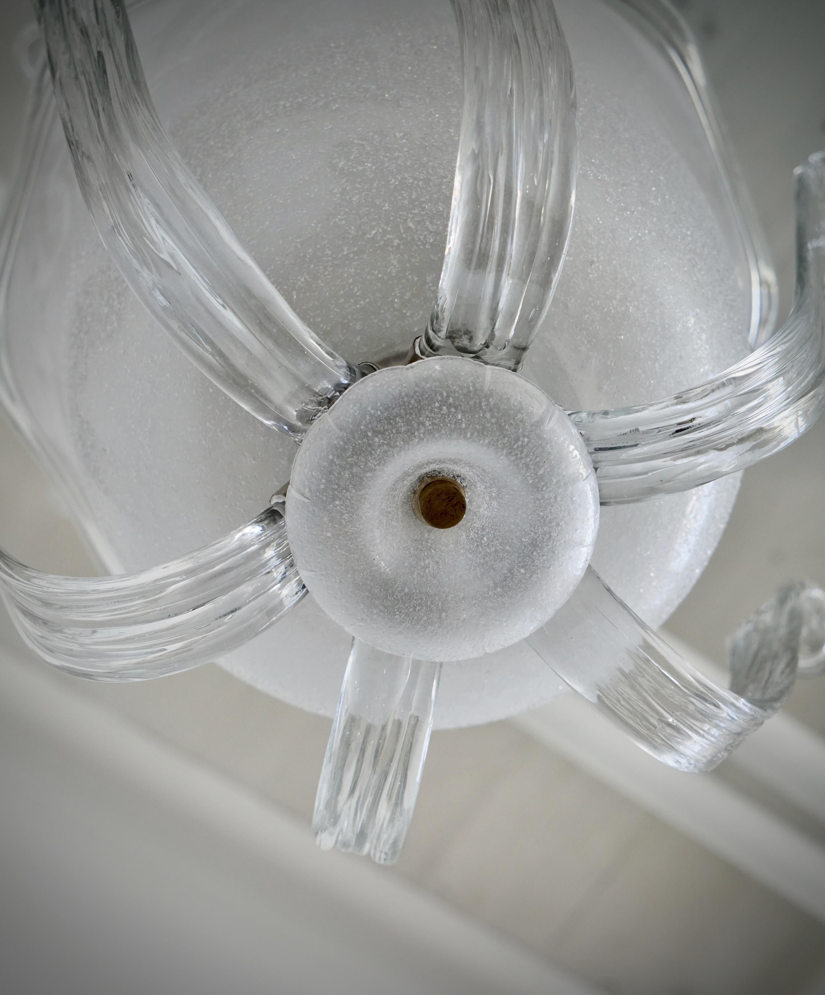 A Chandelier  by HARALD NOTINI for Arvid Böhlmarks In Good Condition For Sale In Long Island City, NY