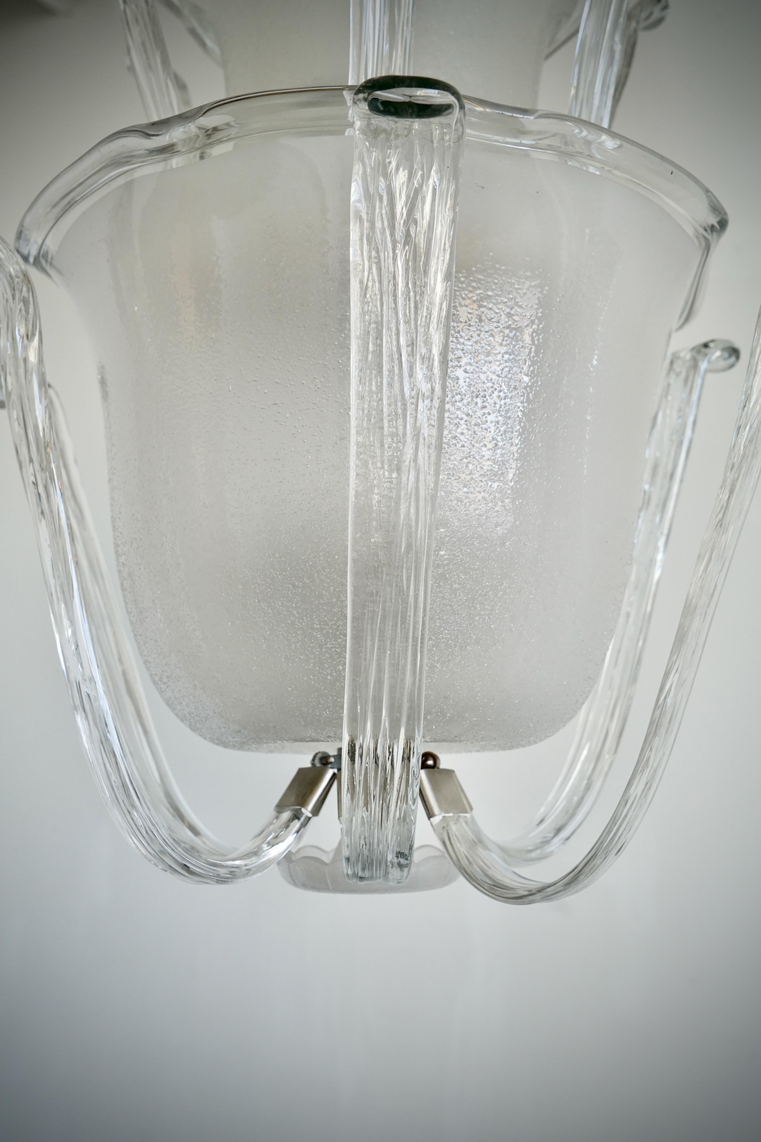 Glass A Chandelier  by HARALD NOTINI for Arvid Böhlmarks For Sale