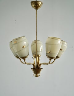 A chandelier design attributed to Paavo Tynell, Produced by Idman Oy