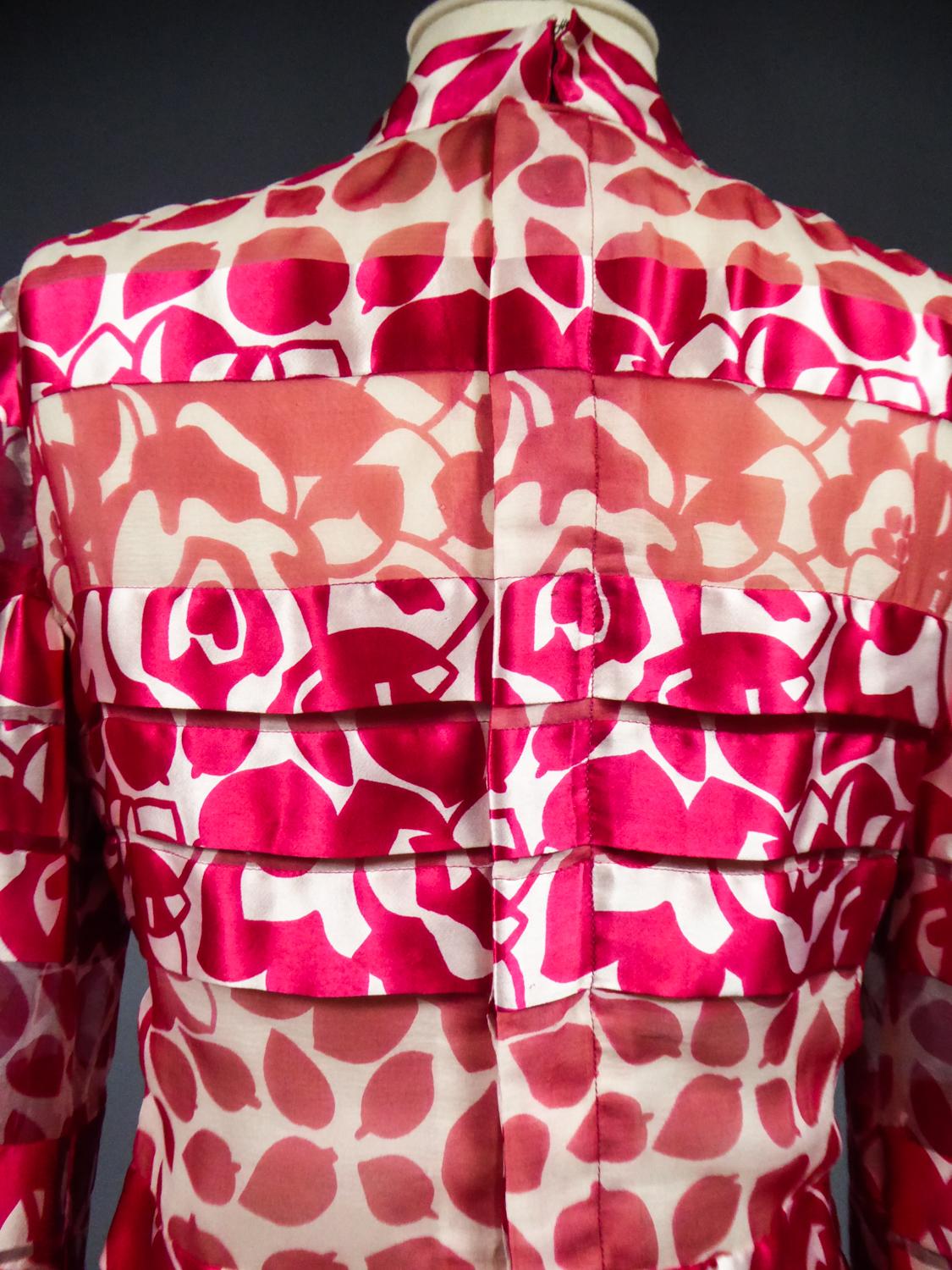 A Chanel Blouse in Printed Silk Numbered 46641 Circa 1970 7