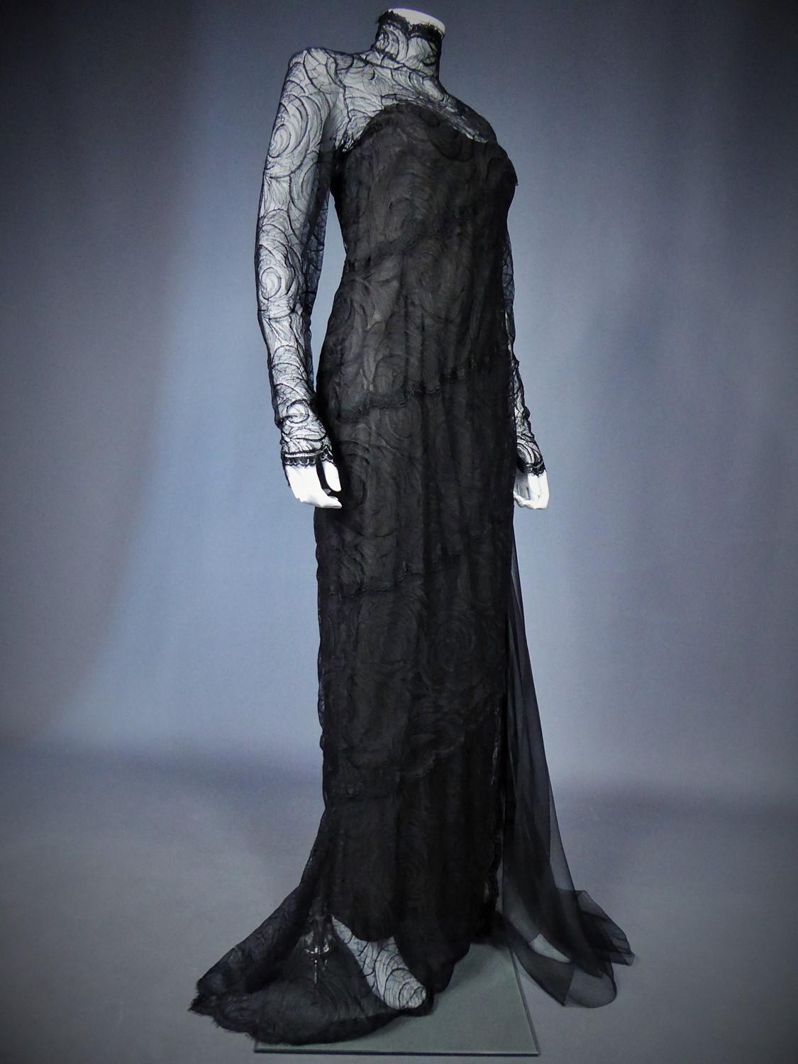 A Chanel Haute Couture Evening Dress by Karl Lagerfeld in Calais Lace Circa 1997 2