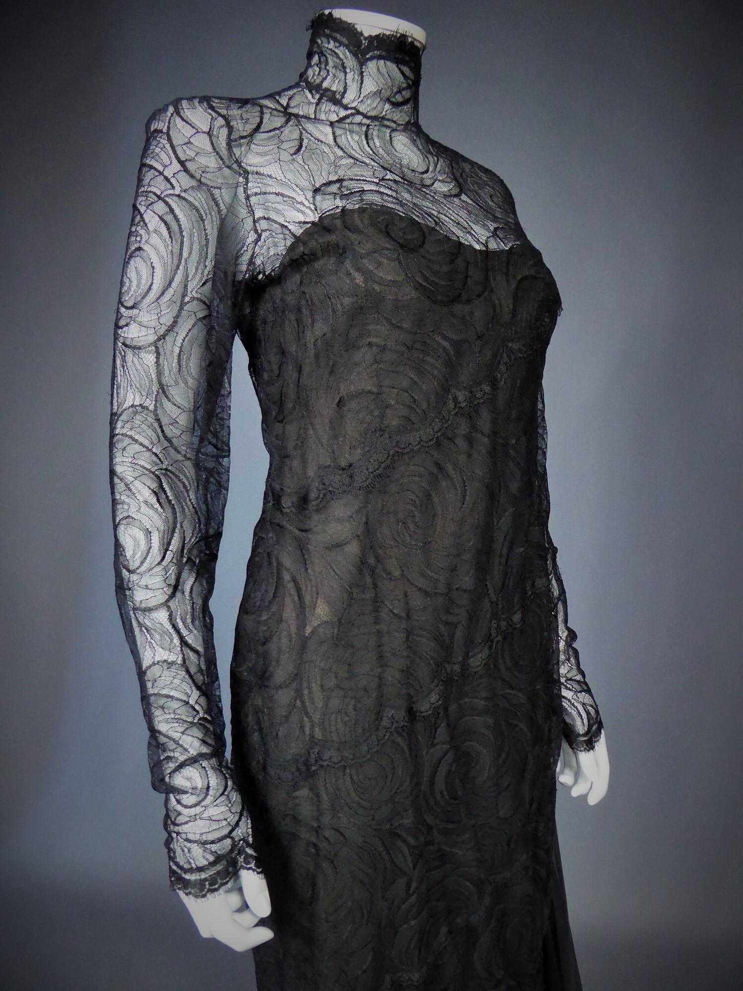 A Chanel Haute Couture Evening Dress by Karl Lagerfeld in Calais Lace Circa 1997 10