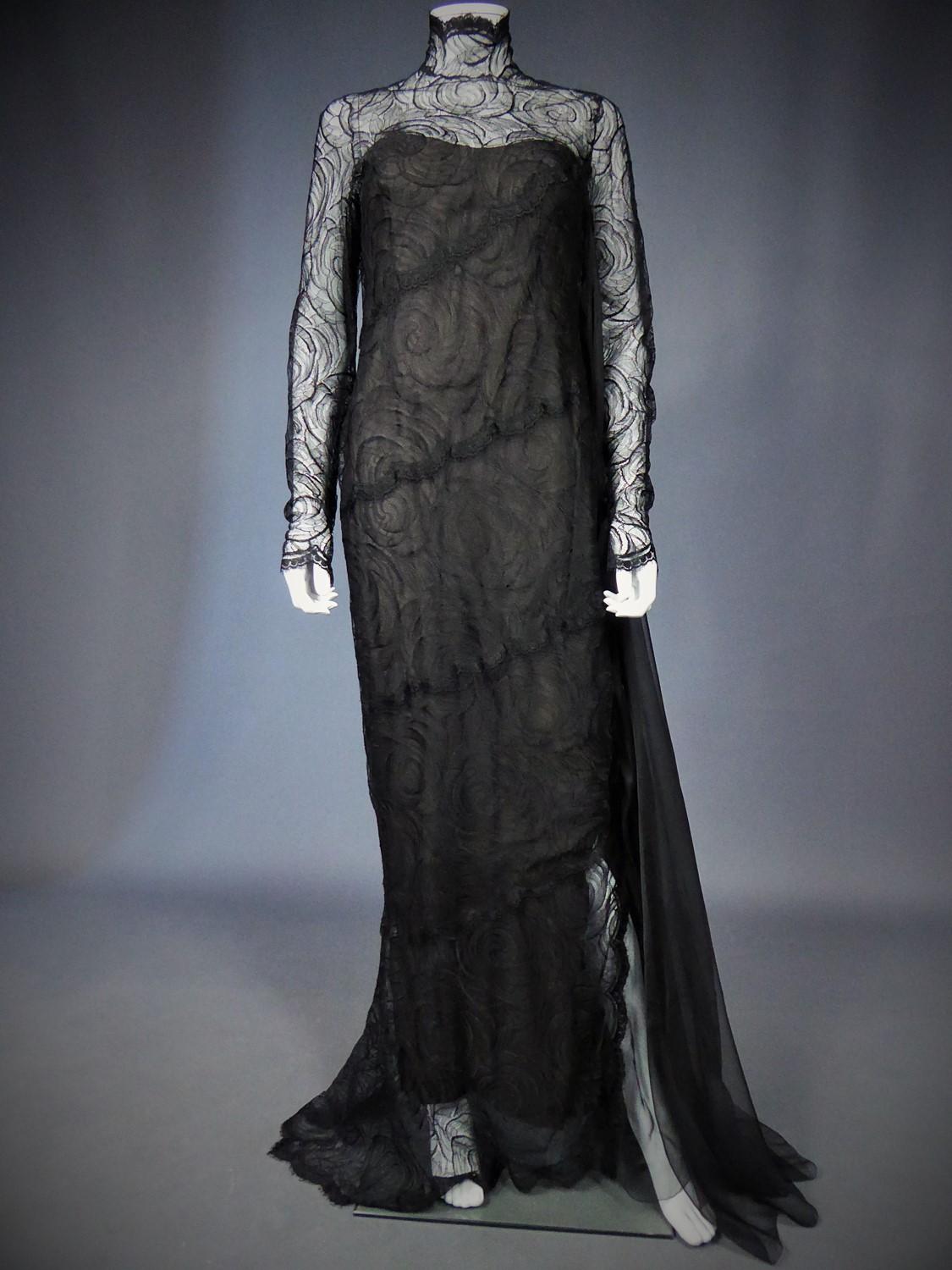 A Chanel Haute Couture Evening Dress by Karl Lagerfeld in Calais Lace Circa 1997 11