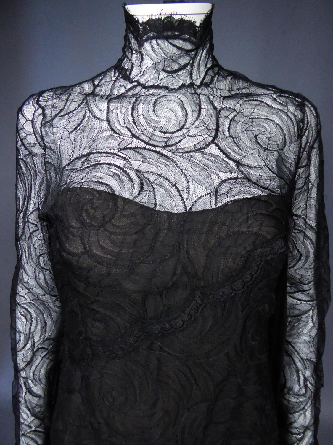 Women's A Chanel Haute Couture Evening Dress by Karl Lagerfeld in Calais Lace Circa 1997