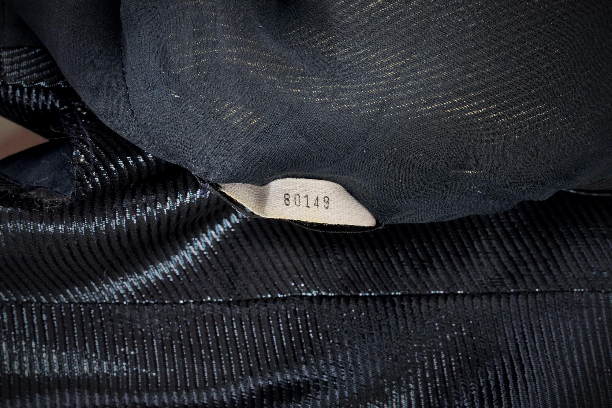 A Chanel Haute Couture Evening Lamé Pyjamas and Woollen Coat Circa Numbered 1980 5