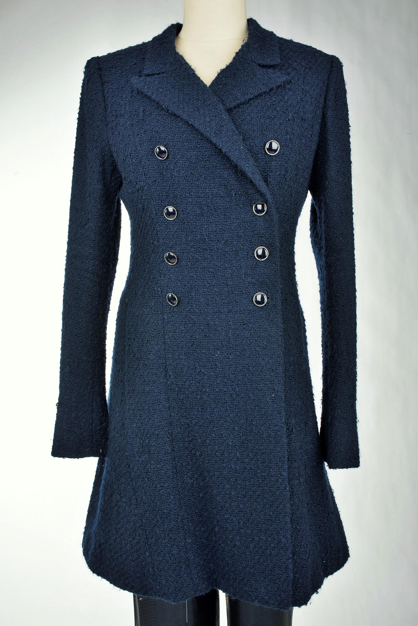 A Chanel Haute Couture Evening Lamé Pyjamas and Woollen Coat Circa Numbered 1980 9