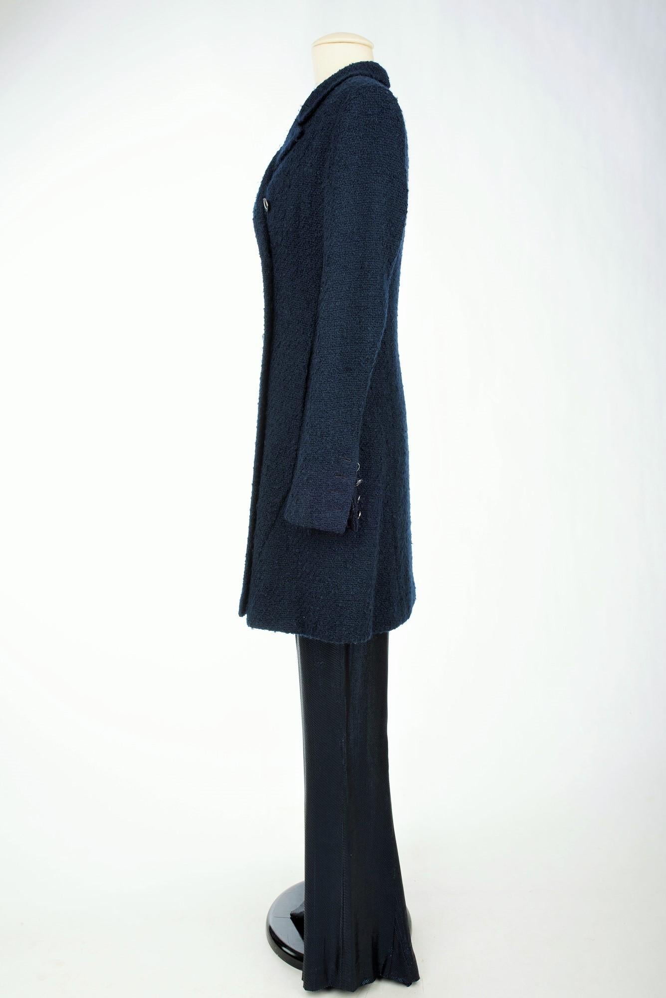 A Chanel Haute Couture Evening Lamé Pyjamas and Woollen Coat Circa Numbered 1980 10