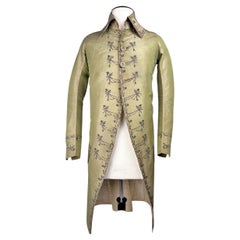 A changing taffeta Embroidered Frockcoat - French Revolution period Circa 1790