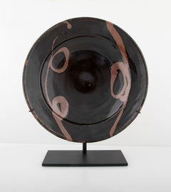 Charger Attributed to Shoji Hamada On Contemporary Stand