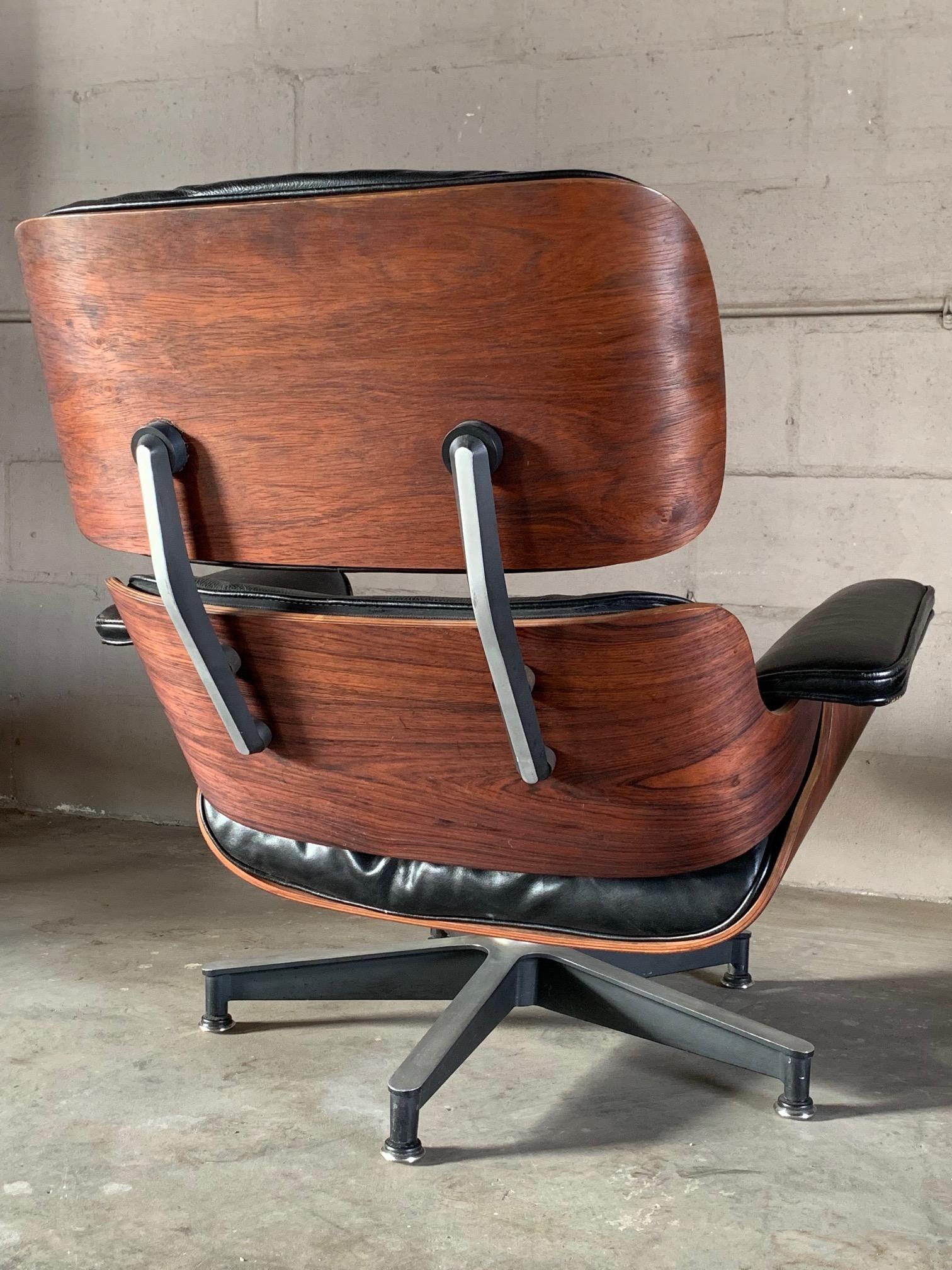 American Charles Eames Herman Miller Lounge Chair and Ottoman 1956