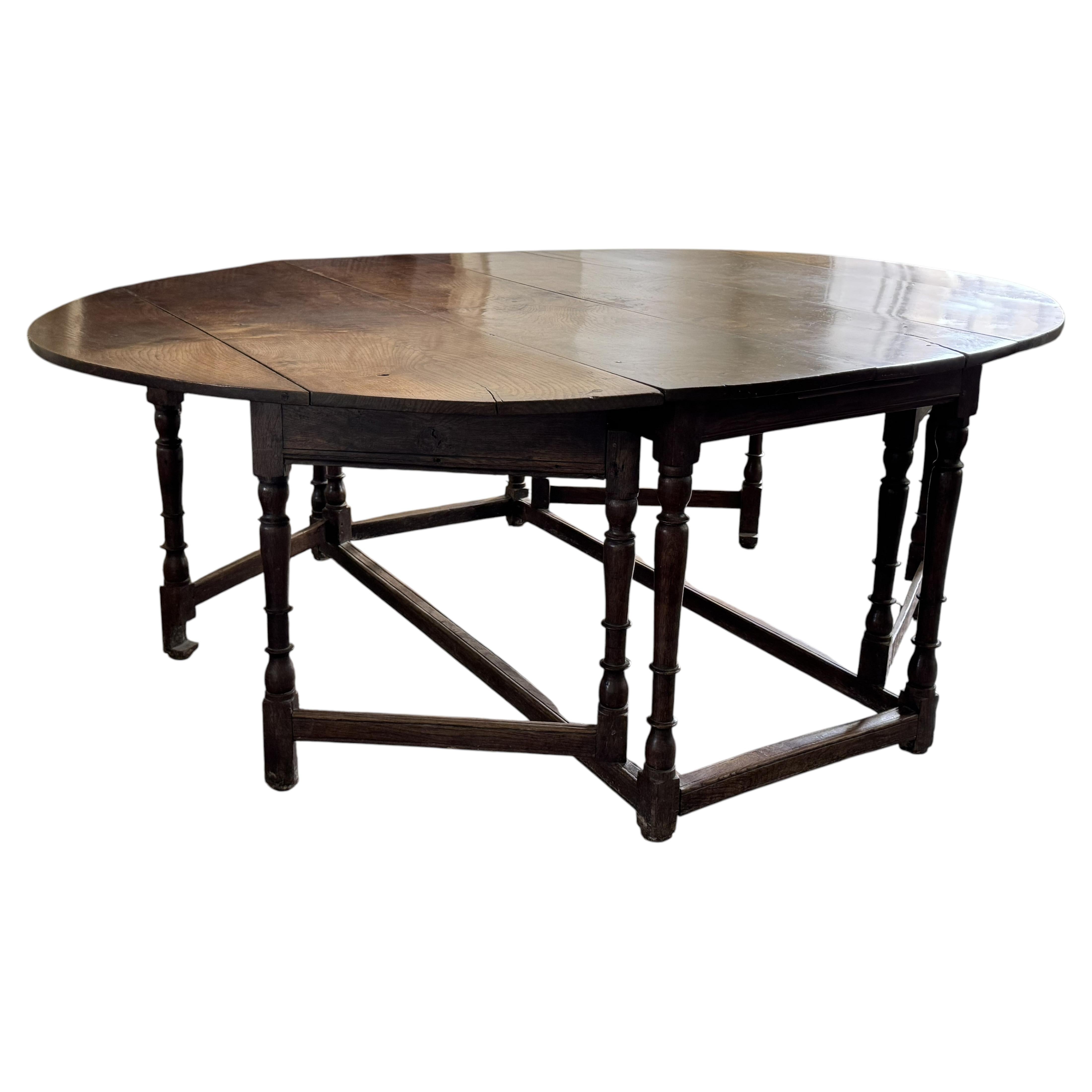 A Charles II Double Gate Leg Table