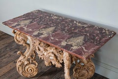 A Charles II Giltwood and Marble Topped Console Table c.1680