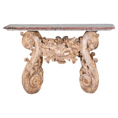 A Charles II Giltwood and Marble Topped Console Table c.1680