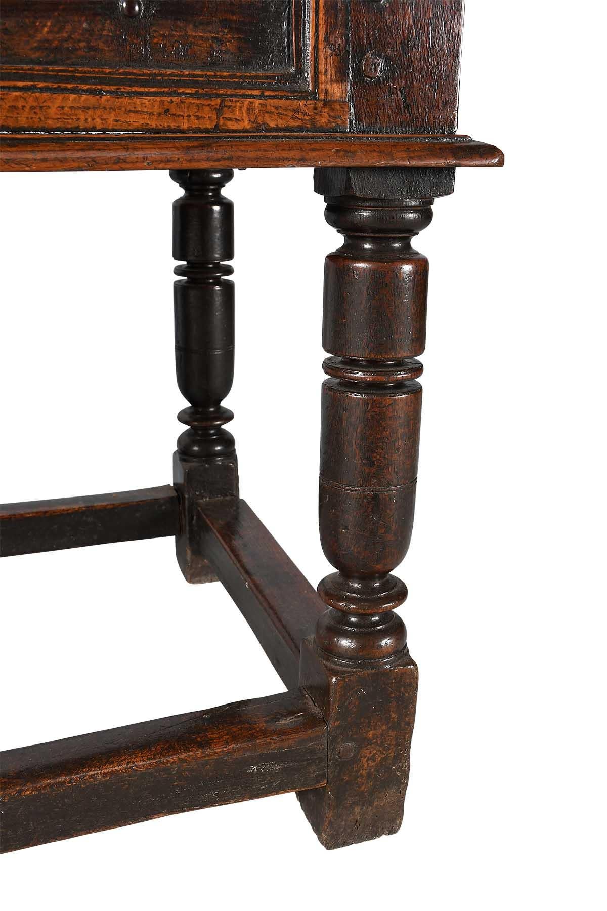 17th Century A Charles II Period Oak Side Table For Sale
