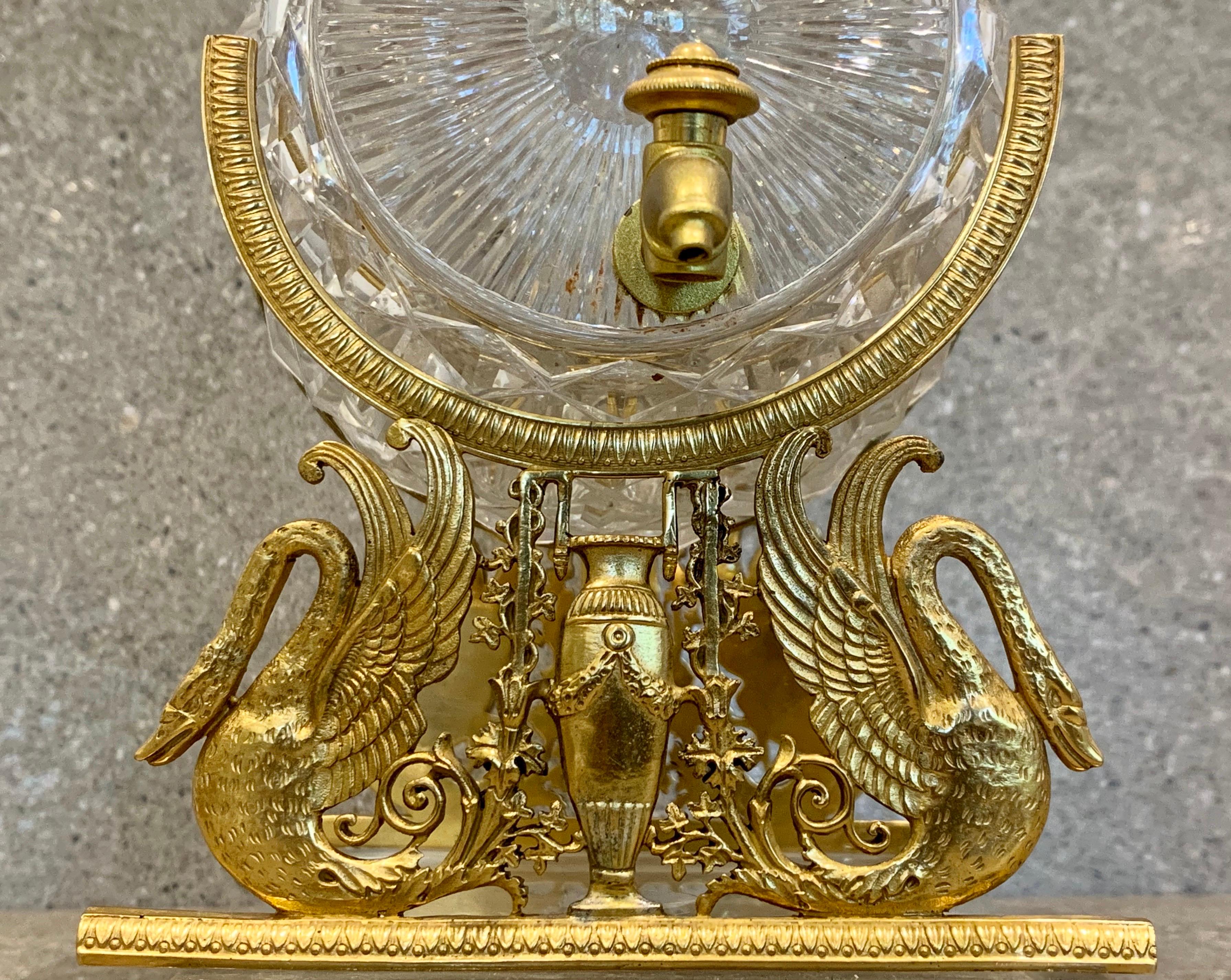 Charles X Gilt Bronze-Mounted Glass Barrel on a Stand, circa 1830 For Sale 2